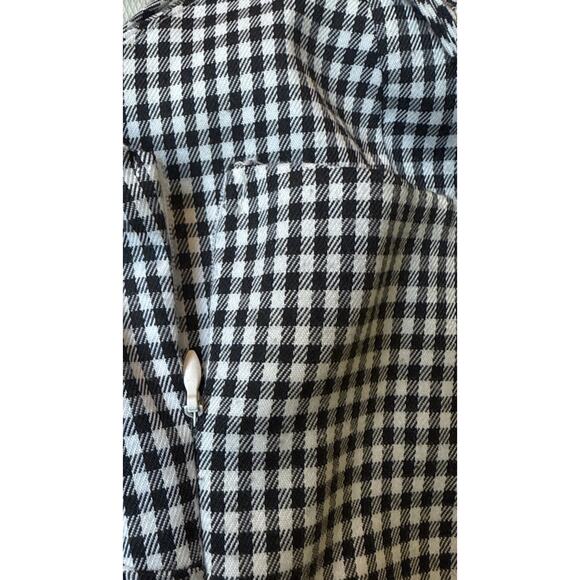 Forever 21 Black White Check Jumpsuit Size Medium Sleeveless Bow - Picture 7 of 8